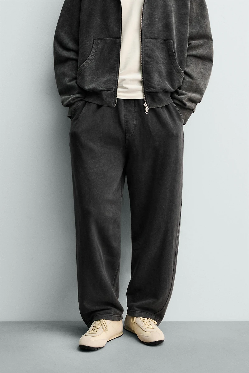 WASHED BALLOON FIT JOGGING PANTS