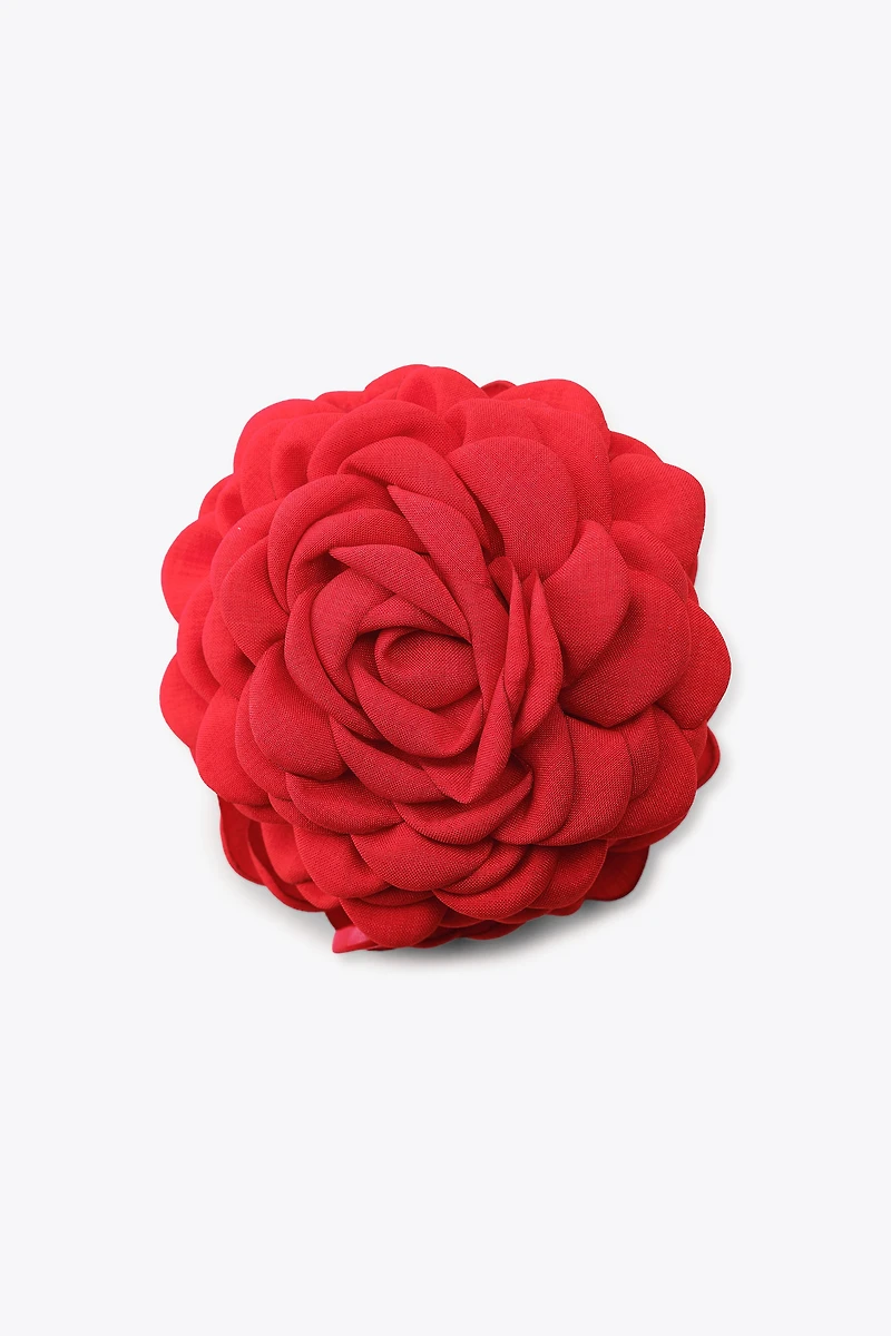 FLOWER FABRIC HAIR CLIP