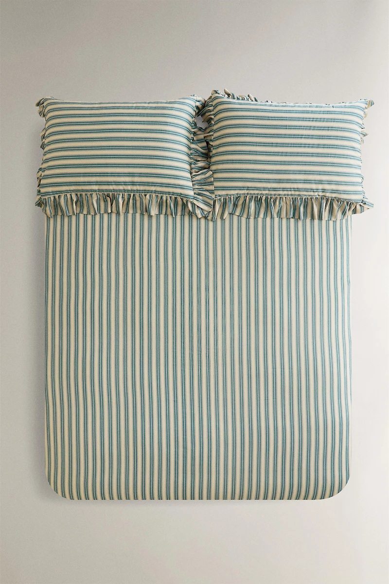 STRIPED RUFFLE DUVET COVER | KATHARINE POLE
