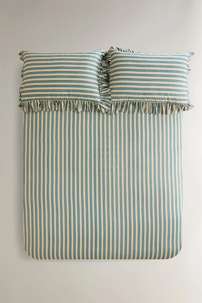STRIPED RUFFLE DUVET COVER | KATHARINE POLE