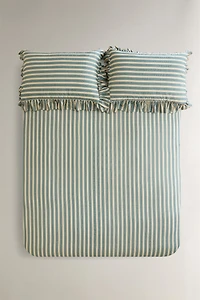 STRIPED RUFFLE DUVET COVER | KATHARINE POLE