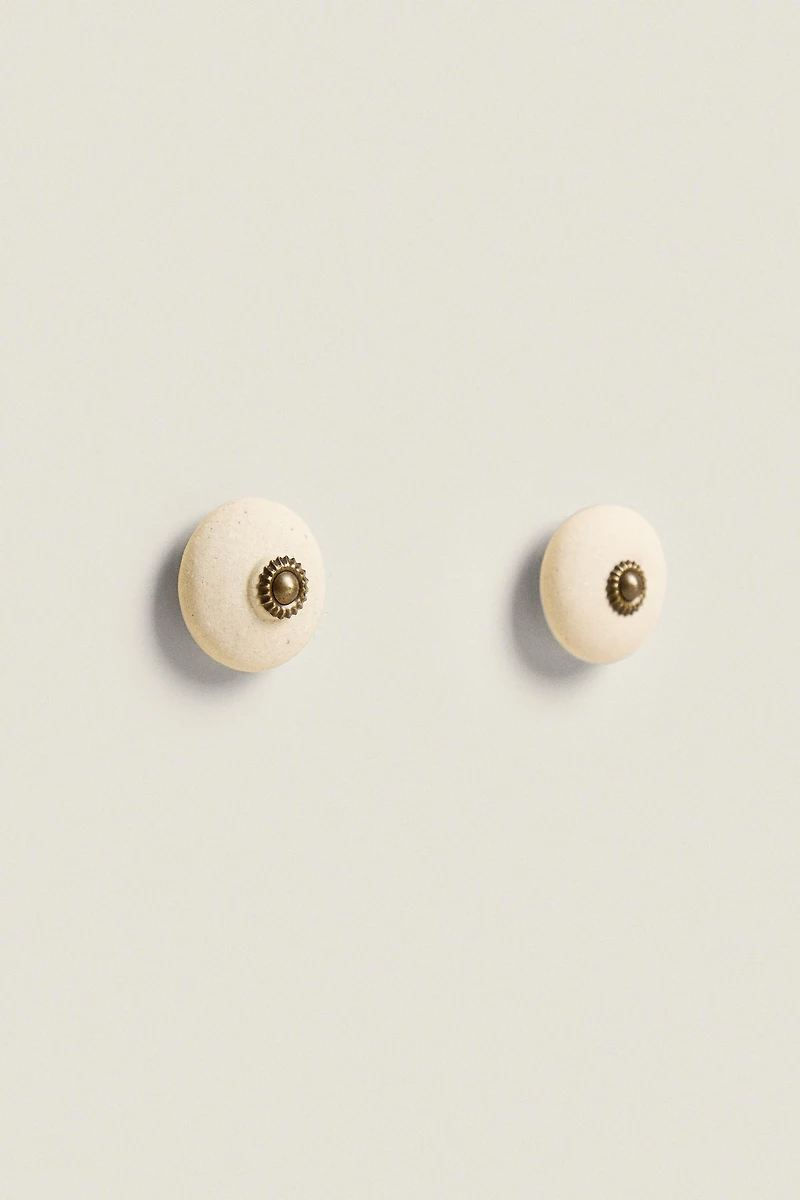 LOT BOUTONS DE PORTE CÉRAMIQUE MATE (LOT DE 2)