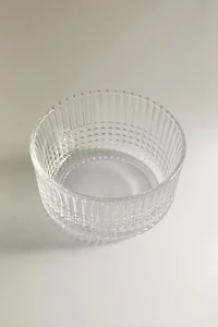 MINI GLASS BOWL WITH A RAISED DESIGN