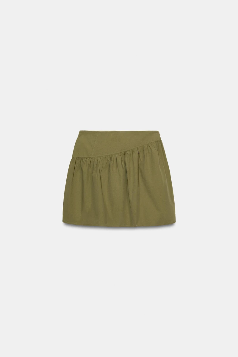 SHORT SKIRT WITH VOLUME AND BELT LOOP