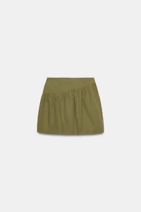 SHORT SKIRT WITH VOLUME AND BELT LOOP
