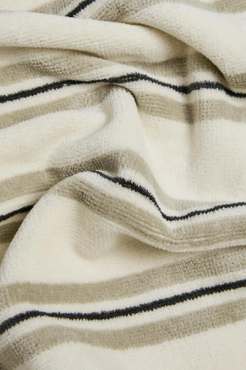 SERVIETTE DE PLAGE VELOUR RAYURES COMBINÉES