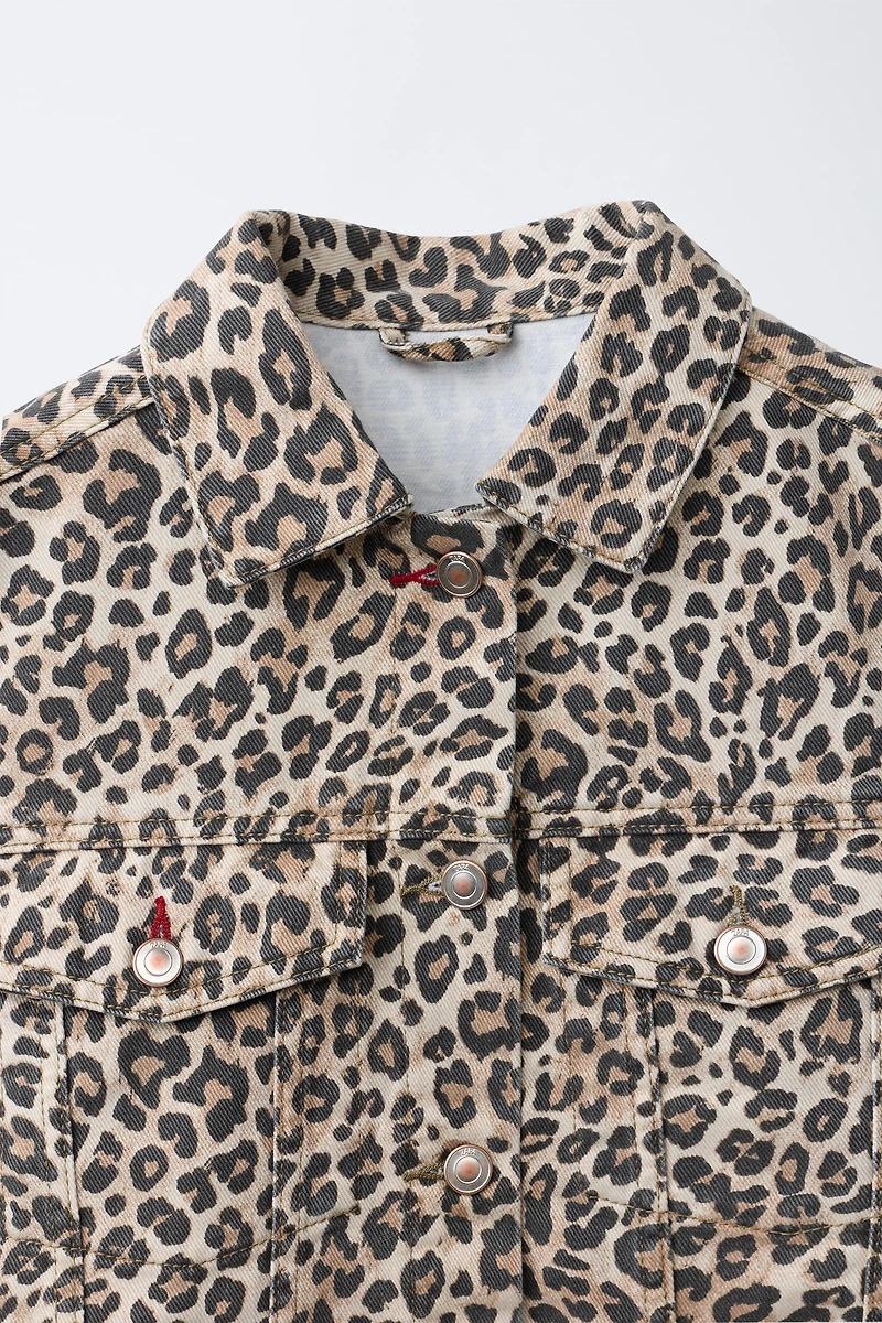 ANIMAL PRINT DENIM JACKET