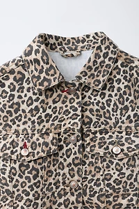 ANIMAL PRINT DENIM JACKET