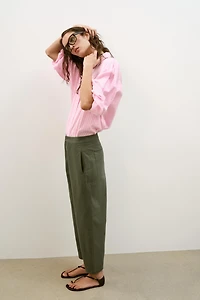 PANTALON BARREL À CHEVRONS
