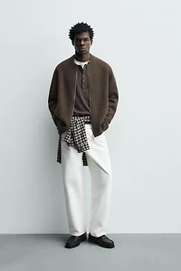 VESTE 100 % LAINE ZIPPÉE