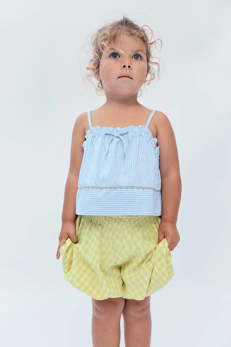 2-14 YEARS/ GINGHAM BLOOMER SHORTS LIMITED EDITION