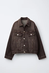 VESTE EN JEAN EFFET DÉLAVÉ