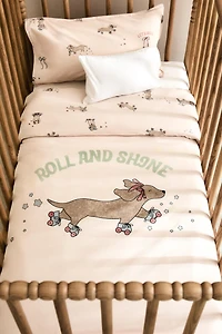 HOUSSE DE COUETTE ENFANT CHIEN PATINEUR