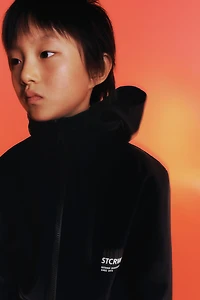 WATER REPELLENT HOODED LINED TECHNICAL JACKET
