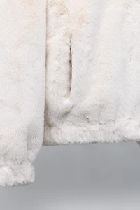 FAUX FUR HOODED JACKET