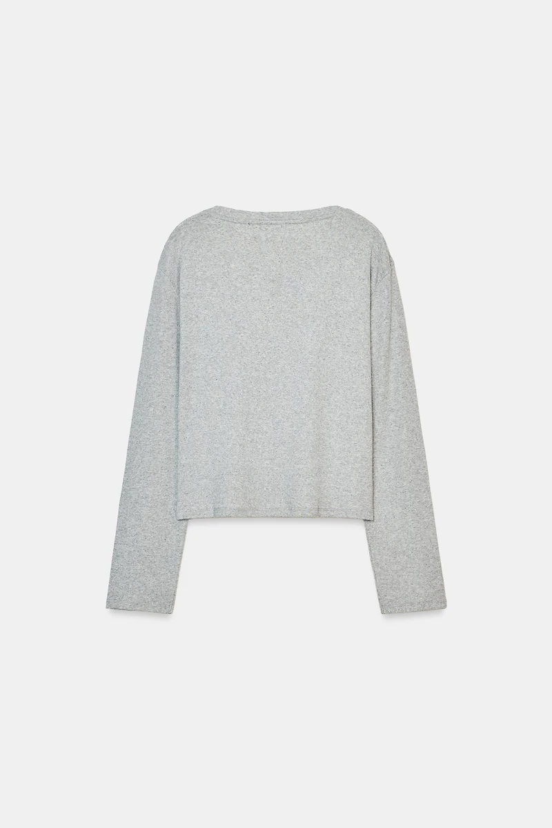 LONG SLEEVE BOAT NECK T-SHIRT