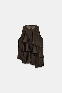 TOP ASYMÉTRIQUE À VOLANTS