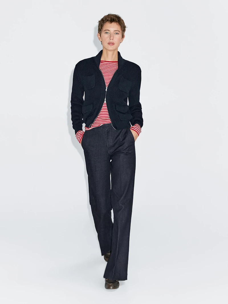 Jean flare taille haute