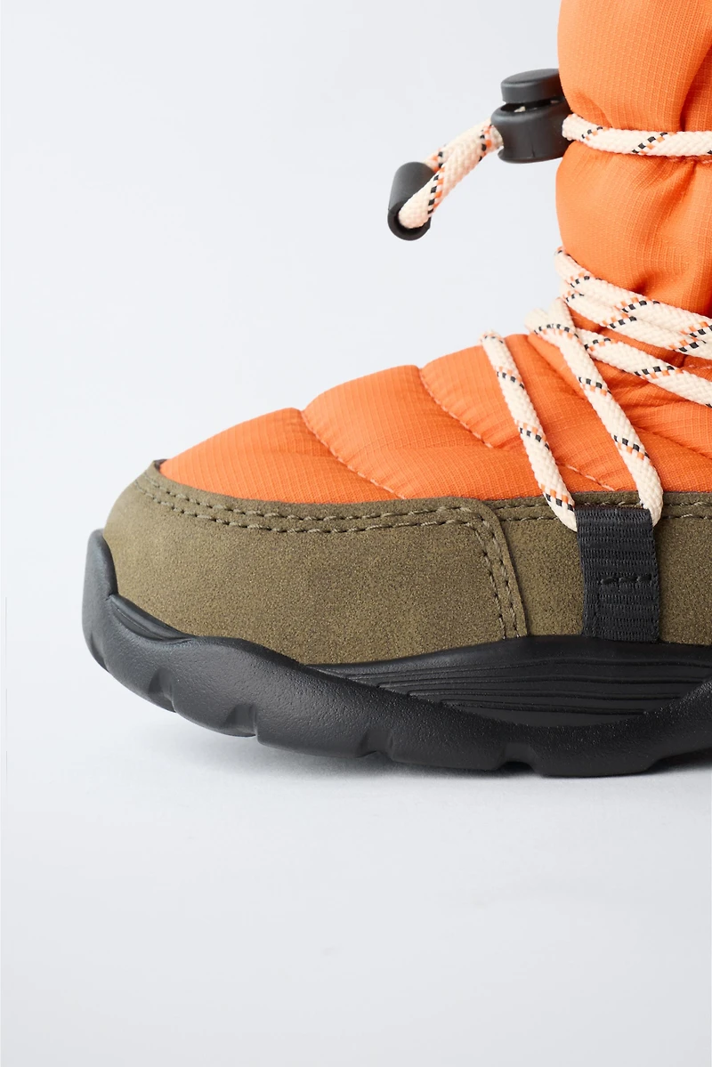 WATER REPELLENT QUILTED SNOW BOOTS