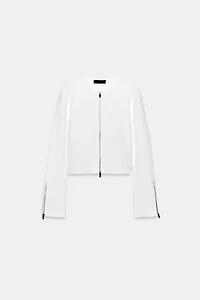 ZIPPERED CARDIGAN
