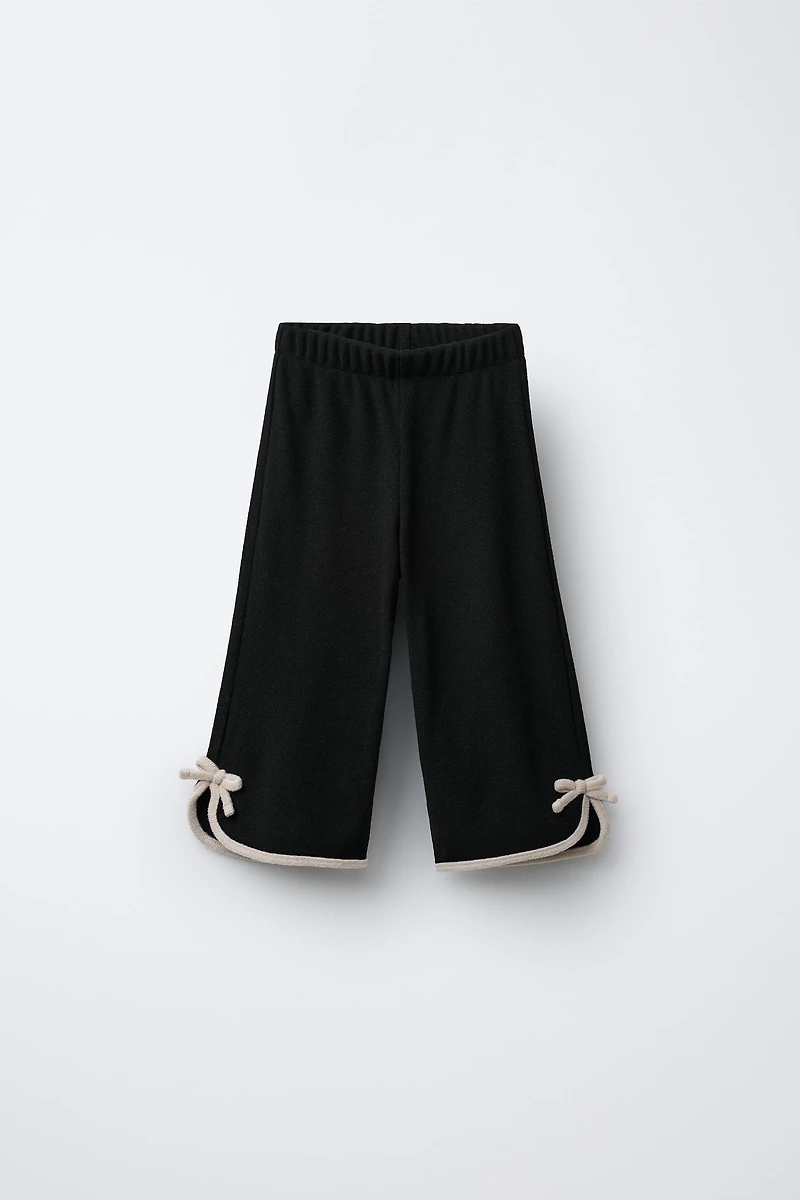 CONTRAST BOW SOFT TOUCH CULOTTES