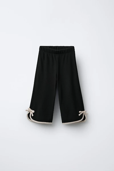 CONTRAST BOW SOFT TOUCH CULOTTES
