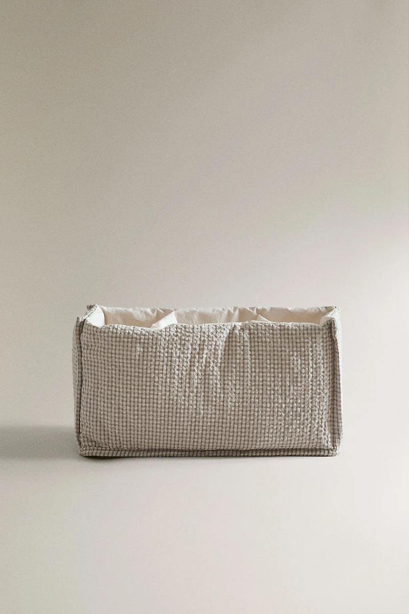 GINGHAM BABY CLOTHES ORGANIZER