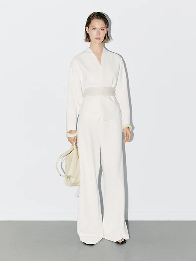 Pantalon palazzo taille haute - STUDIO