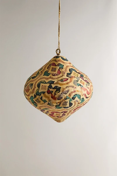 DIAMOND PRINT CHRISTMAS TREE ORNAMENT