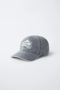 EMBROIDERED WASHED EFFECT CAP