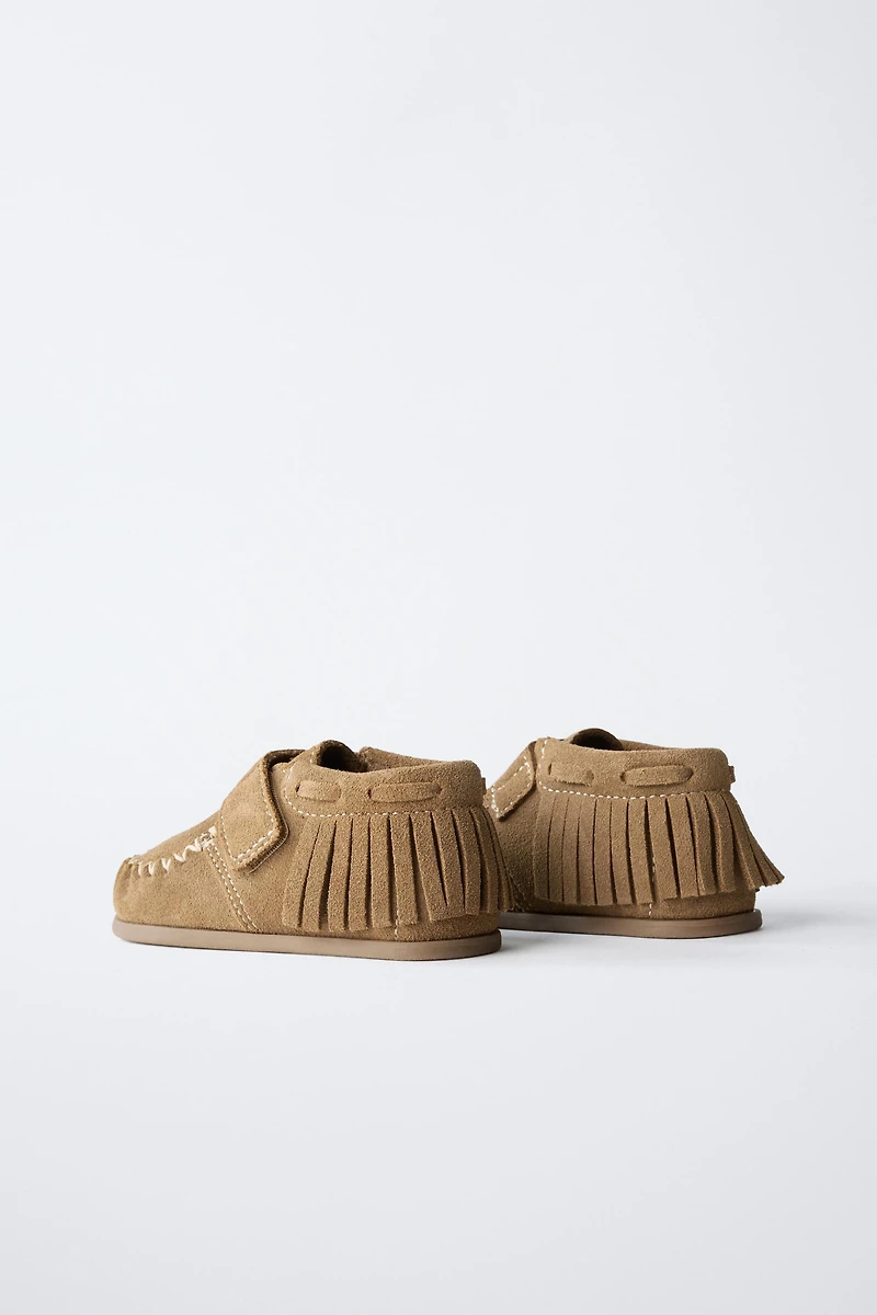 BAREFOOT LEATHER FRINGE BOOTS