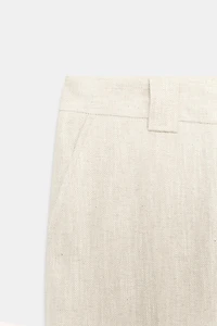 RUSTIC FABRIC STRAIGHT LEG PANTS