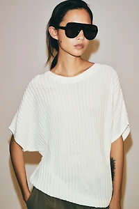 TEXTURED KNIT TOP
