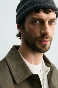 FAUX SUEDE OVERSHIRT