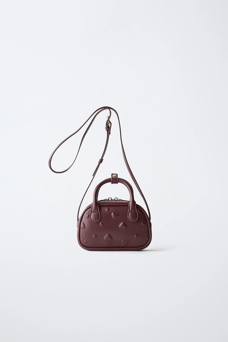 MINI HEART BOWLING CROSSBODY BAG
