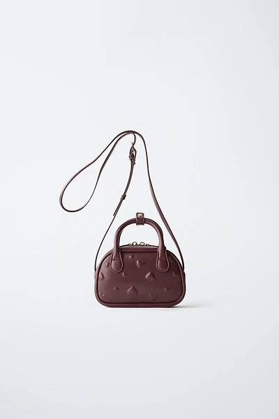 MINI HEART BOWLING CROSSBODY BAG