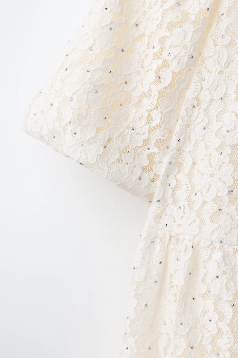 LACE AND RHINESTONE DRESS