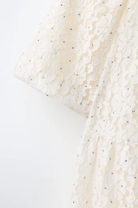 LACE AND RHINESTONE DRESS