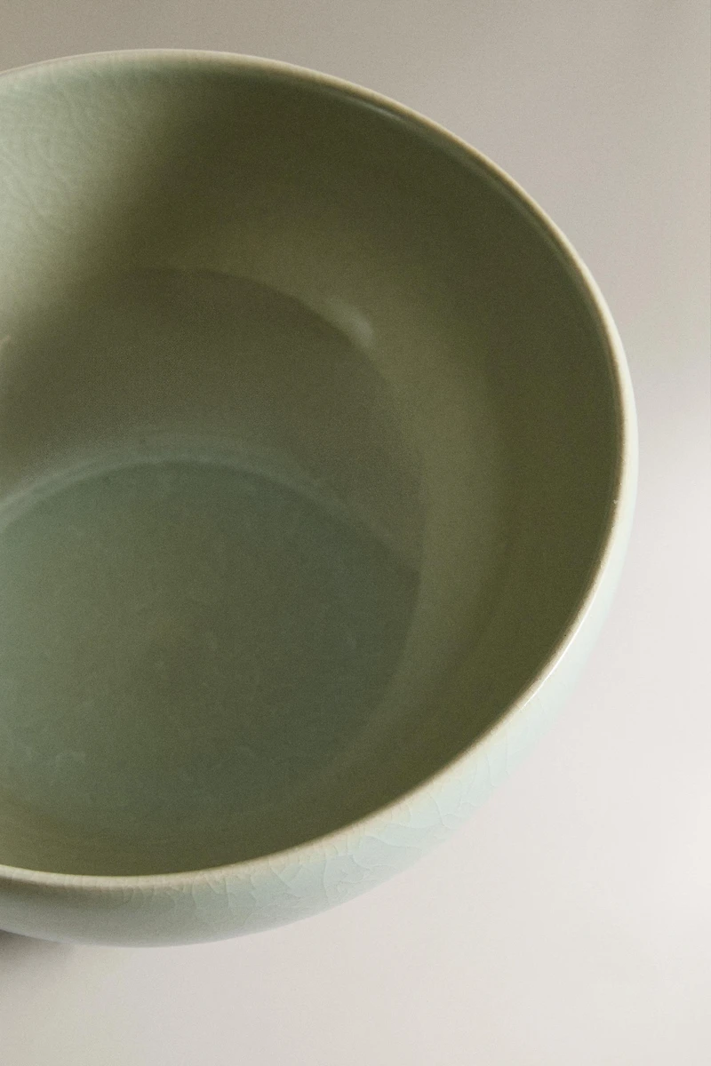 ENAMELED STONEWARE BOWL