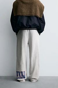 NFL NEW YORK GIANTS WIDE FIT JOGGER PANTS