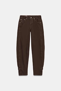 TRF BALLOON MID-RISE JEANS WITH BELT LOOPS