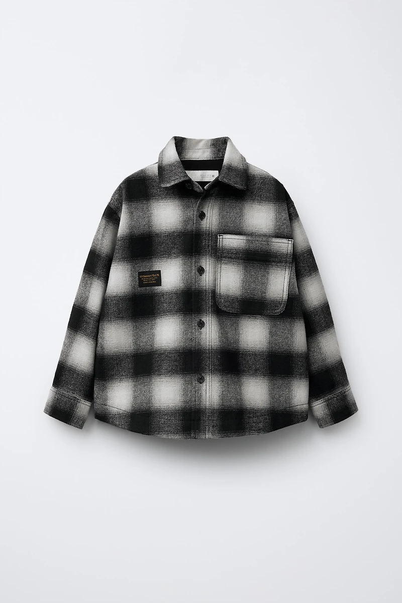 PLAID PADDED OVERSHIRT