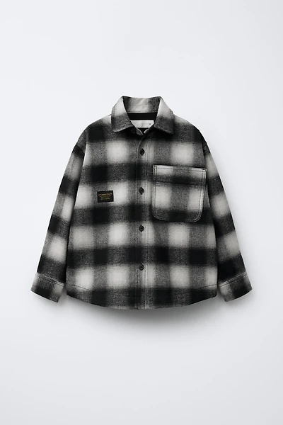 PLAID PADDED OVERSHIRT