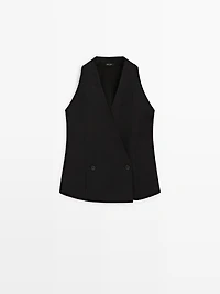 Gilet croisé avec boutons