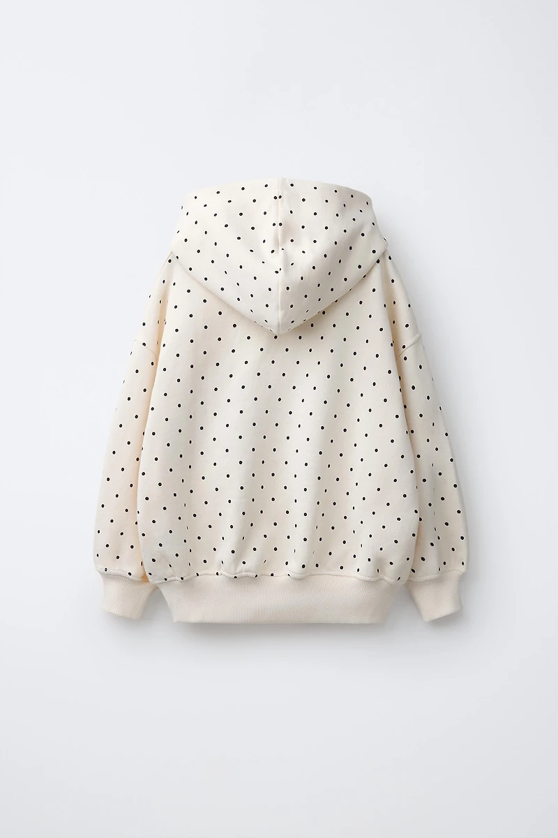 POLKA DOT & TEXT HOODIE