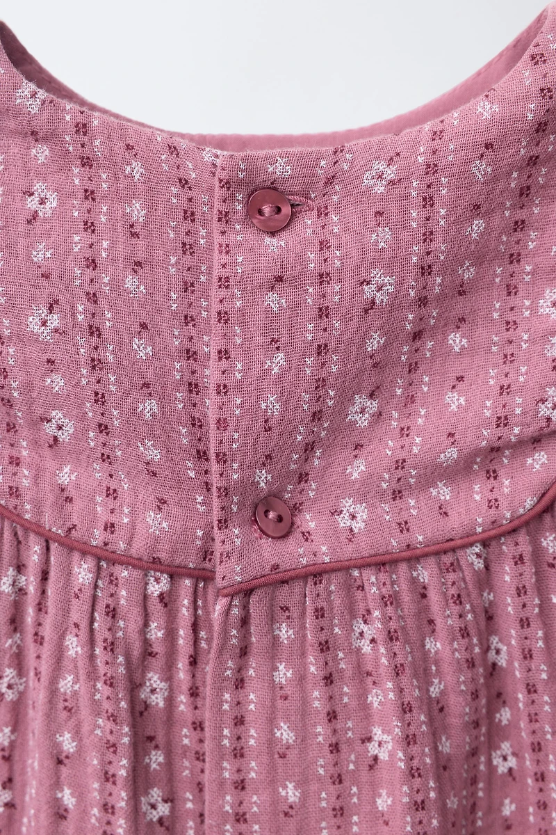 ROBE ET CULOTTE TEXTURÉE À FLEURS