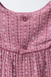 ROBE ET CULOTTE TEXTURÉE À FLEURS