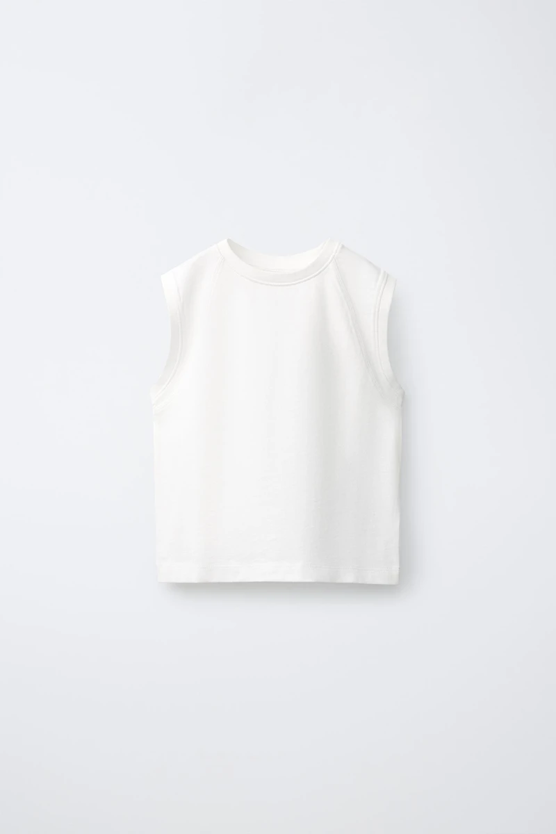 T-SHIRT UNI SANS MANCHES