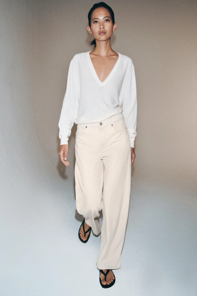 ZW COLLECTION LOOSE BARREL MID-RISE JEANS