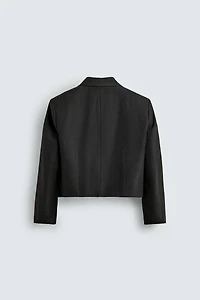 BLAZER COURTE COUPE COSTUME À RAYURES TENNIS